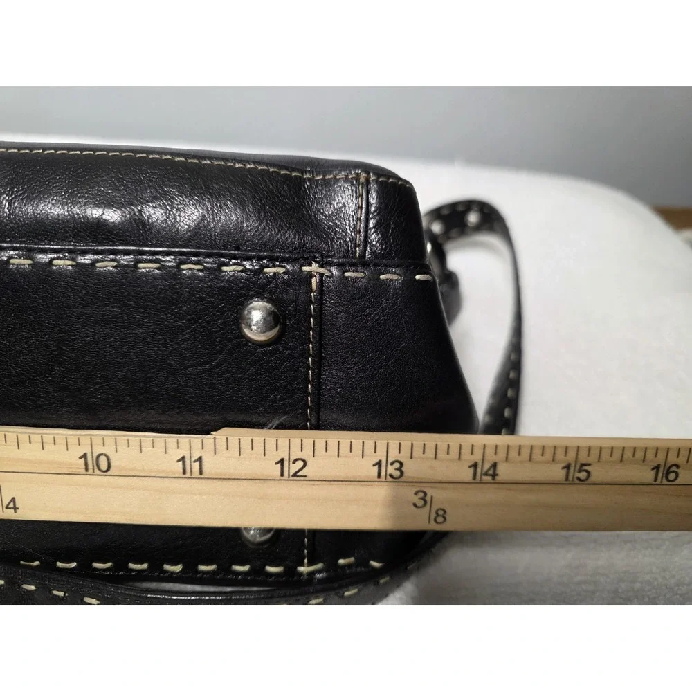 Vintage El Portal Messanger Leather Bag Black
